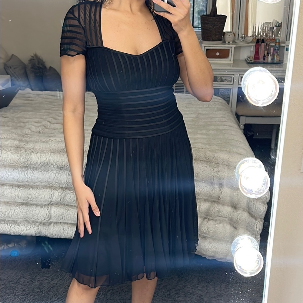 JS Collections Elegant Black Dress size 10 used in good condition